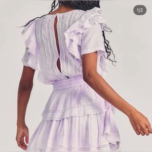 LOVESHACKFANCY Natasha light purple/violet color mini dress!! Size small!